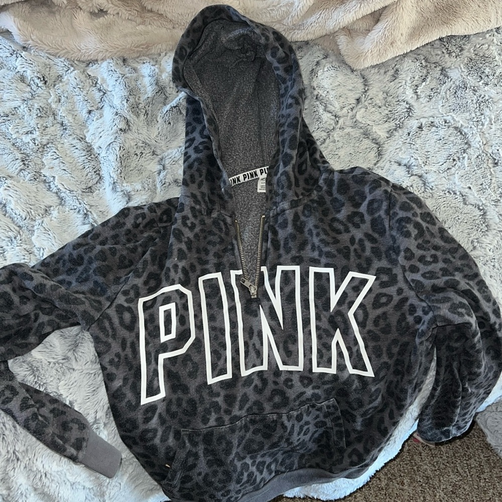 PINK 3/4 zip sweatshirt